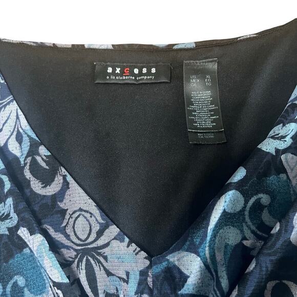 Liz Clairborne Axcess Mesh Paisley top Size XL - Picture 3 of 3